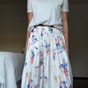 MARIO Patterned Pleated Skirt
